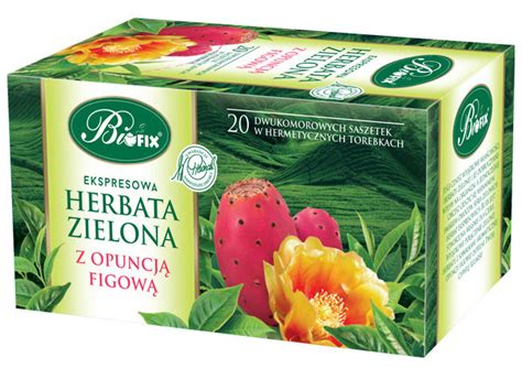 Bi fix Premium Zielona z opuncją figową Herbata ekspresowa Bifix