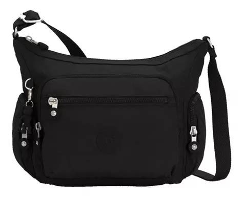 Kipling Bolsa Crossbody Original Color Negro Diseño De La Tela Liso