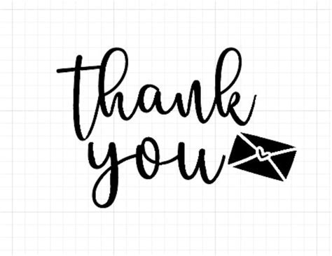 Thank You Decal Thank You Sticker Thank You Mail Box Decal Etsy