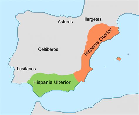 Geography Of Spain Map Of Spain Punic Wars Lusitania Roman Republic