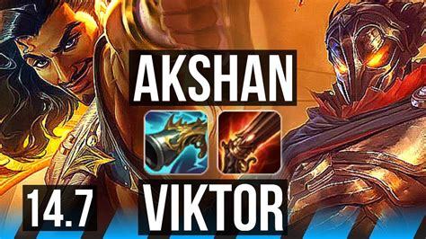 AKSHAN Vs VIKTOR MID Rank 5 Akshan 66 Winrate 6 Solo Kills