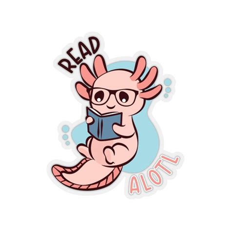 Read Alotl Sticker Axolotl Kiss Cut Stickers Kawaii Laptop Etsy