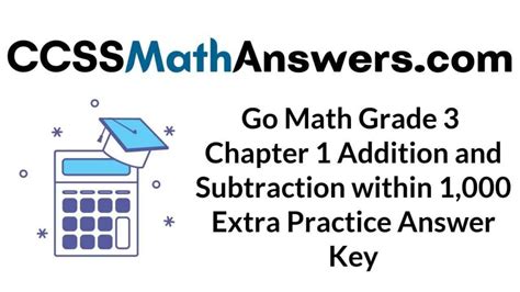 Go Math Grade Answer Key Chapter Addition And Subtraction Within