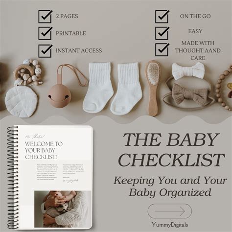 Baby Essentials Checklist Printable Nursery Checklist Newborn