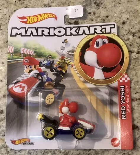 Hot Wheels Mario Kart Red Yoshi Standart Kart Rosso Gbg Eur Picclick It