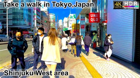 4K 60fps HDR Take A Walk In Tokyo Japan Shinjuku Chuo Street