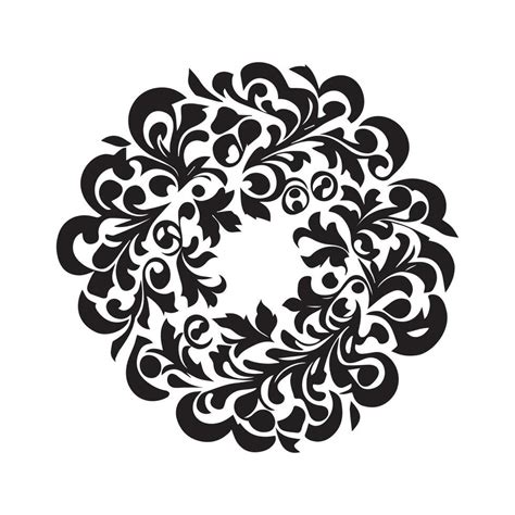 This Is A Floral Ornament Vector Silhouette Floral Vector Silhouette