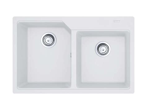 Franke Urban City UCG620 78 Granite Double Bowl Inset Sink Polar White