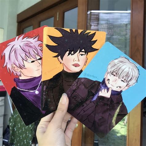 Jujutsu Kaisen Photocard By Stickaboo Jjk Gojo Satoru Art Print Anime