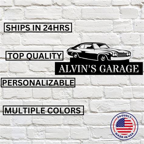 Personalized Classic Car Garage Sign Garage Sign Custom Etsy