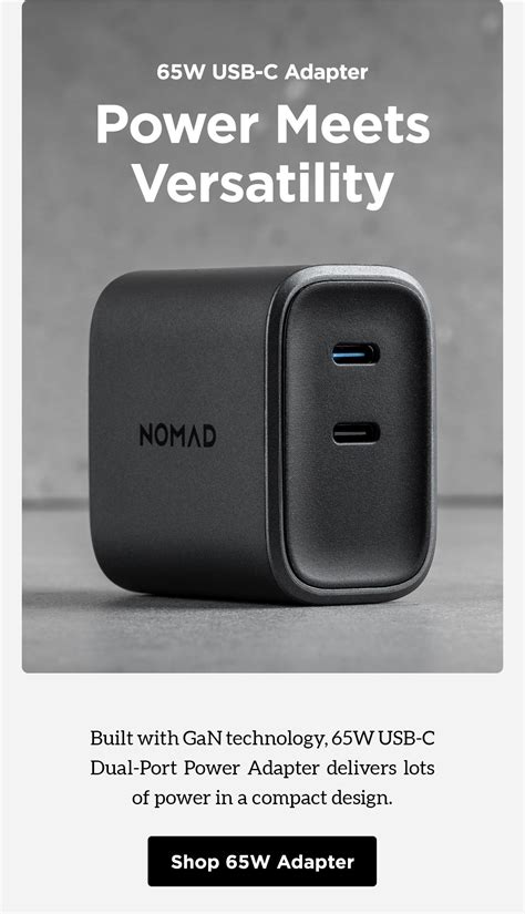 Introducing 65w Dual Port Power Adapter Nomad Goods