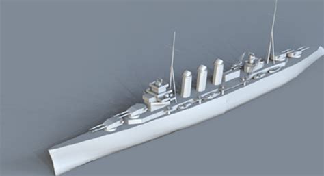 3d Model Of Uk Heavy Cruiser