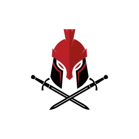 warrior logo template design vector creative symbol warrior helmet