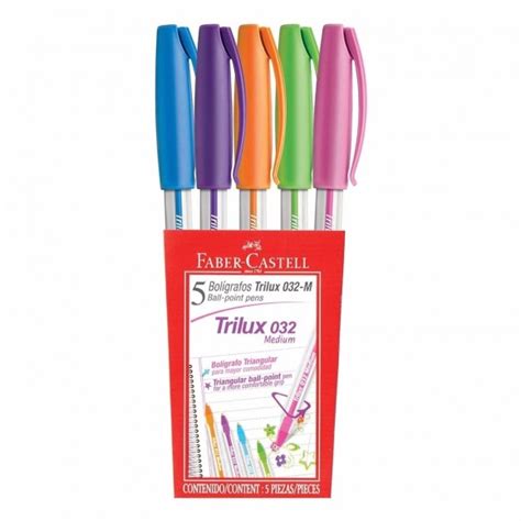 Canetas Trilux 032 Medium Faber Castell Papelaria Chapadão