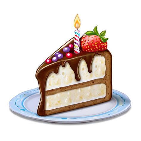 Download Happy Birthday Slice Of Cake Png 30
