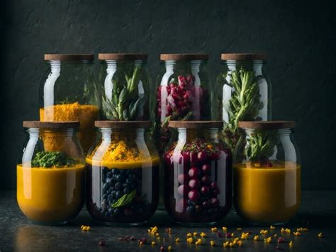 Premium AI Image | Fermented vegetables in jars