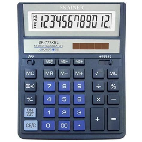 Купить Калькулятор настольный SKAINER SK-777XBL, 12 разрядов, 157*200 ...