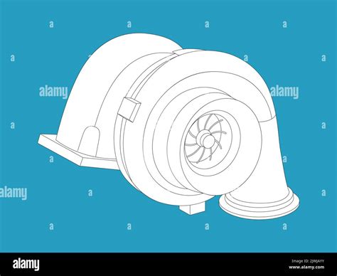 S Mbolo De Un Turbocompresor De Coche Sobre Un Fondo Aislado