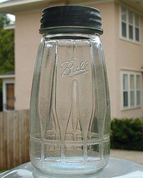 Ball A 13 Art Deco Canning Fruit Jar 24oz 1 12 Pint Unusual Jar Vintage Old Vintage Jars