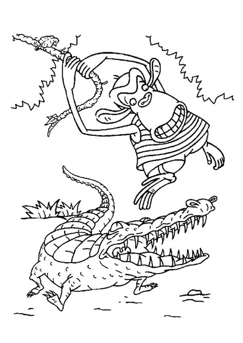 Coloriage Famille De La Jungle Crocodile Sur Hugolescargot