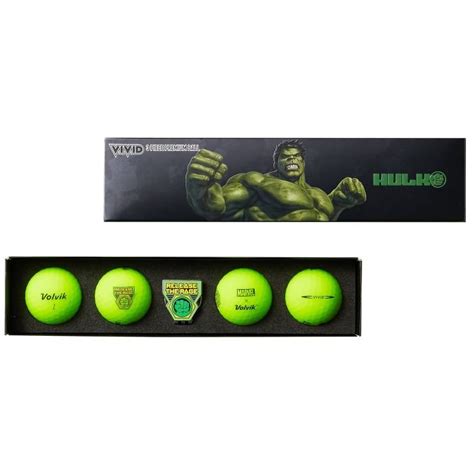 Volvik Vivid Marvel 20 Golf Ball T Set Hulk Carls Golfland