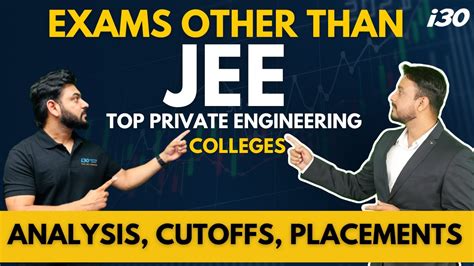 Top Private Engineering Colleges Exams Other Than JEE Main Cutoffs