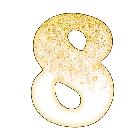 Half Gold Glitter Number 16691627 Png