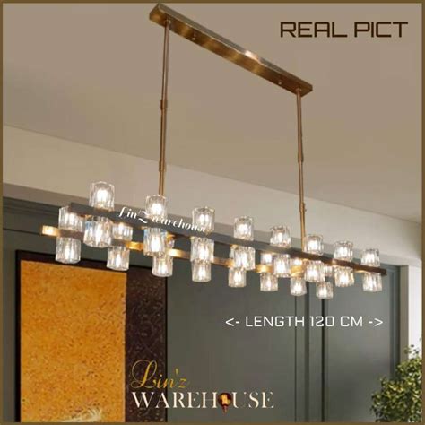 Jual Lampu Gantung LUXURY CRYSTAL LED CUBE 120 CM Pendant Light Di