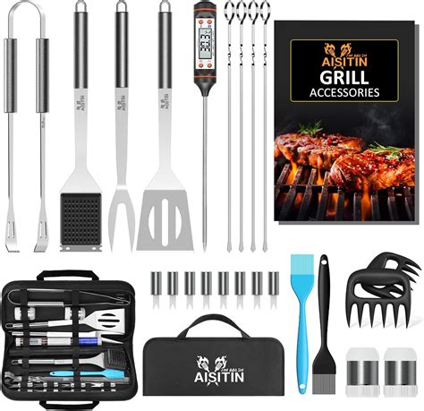 Aisitin Utensilios Barbacoa Accesorios Barbacoa Piezas Kit Barbacoa