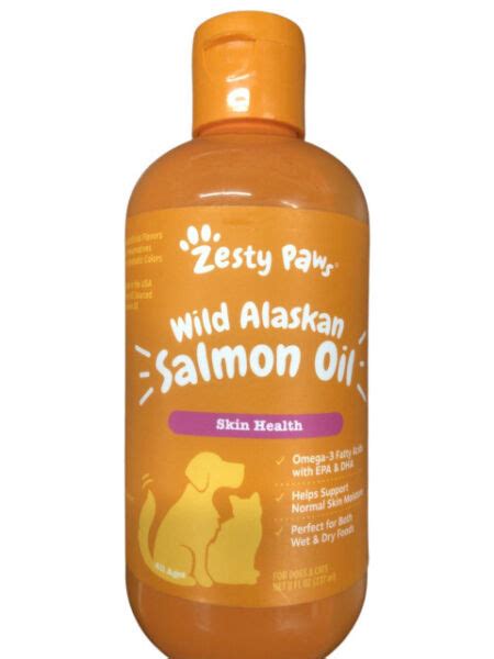 Zesty Paws Pure Wild Alaskan Salmon Oil For Dogs And Cats Liquid Food