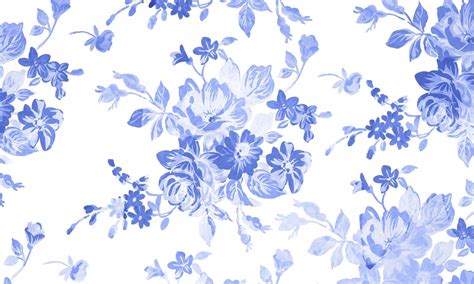 Blue Floral Wallpapers on WallpaperDog