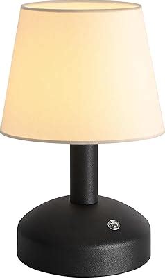 Kdg Modern Cordless Small Table Lamp Portable Led Fabric Shade Desk