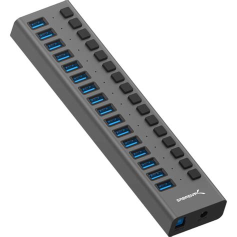 Sabrent 16 Port USB 3 0 Hub And Charger HB PU16 B H Photo Video