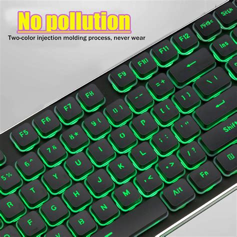 Silent 24ghz Wireless Backlit Keyboard And Mouse Combo Set For Desktop Computer Laptops