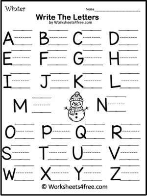 Letters - Capital Letters - Worksheets4Free - Free Worksheets - Worksheets Library