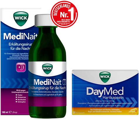 Sparset Erkältung Wick MediNait 180 ml Wick Daymed 20 Kapseln kaufen