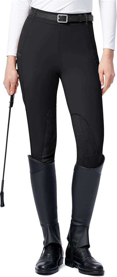 Santiny Womens Horse Riding Pants With Zipper Pockets Knee