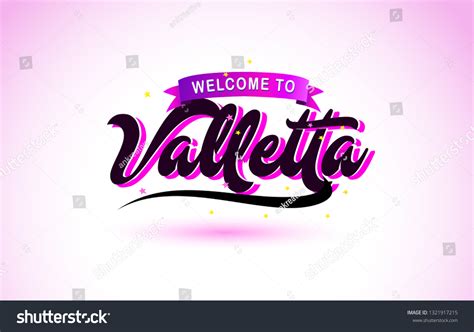 Valletta Welcome Creative Text Handwritten Font Stock Vector Royalty Free 1321917215