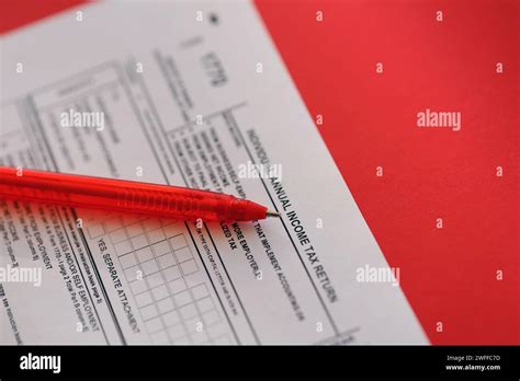 Indonesian Tax Form 1770 Individual Income Tax Return And Pen On Table