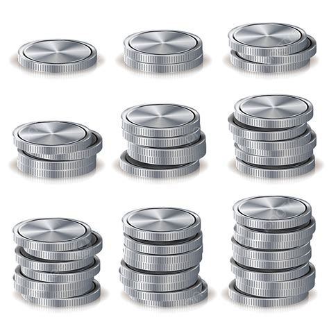 Silver Coins Clipart