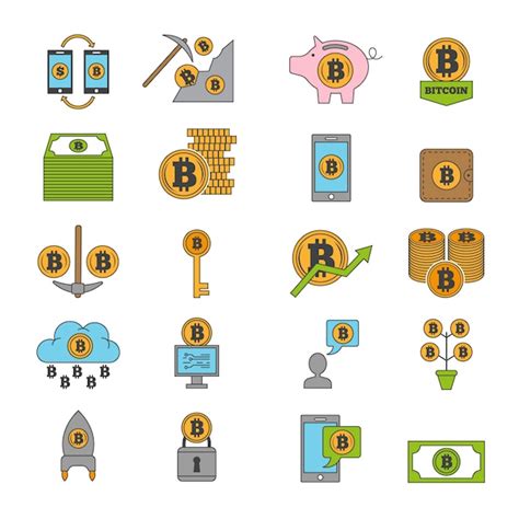 Bitcoin Et Autres Symboles De L Industrie De La Cryptographie