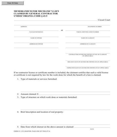 Free 11 Mechanics Lien Forms In Pdf Ms Word Excel