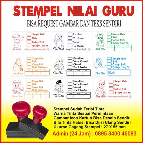 Jual Stempel Reward Nilai Guru Koreksi Checked Model Flash