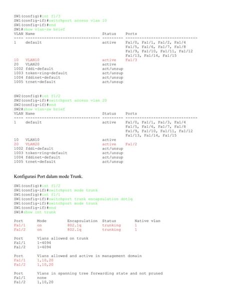 Konfigurasi Vlan Switch Sederhana PDF