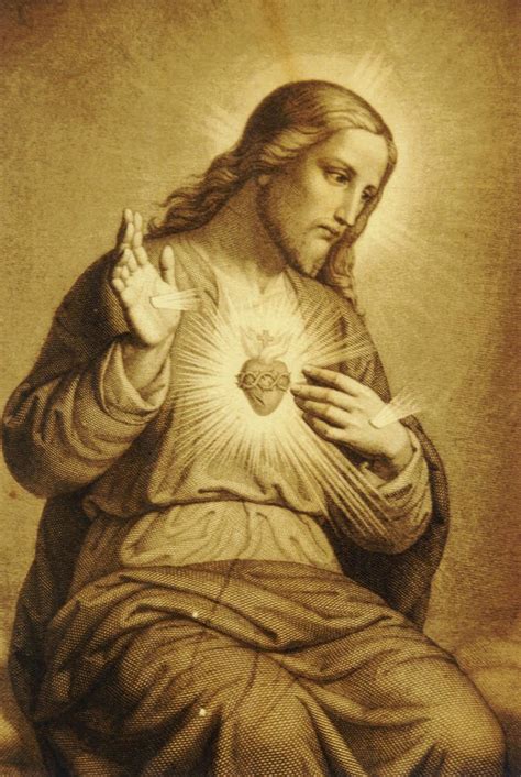 Sepia Sacred Heart Heart Of Jesus Jesus Pictures Jesus And Mary