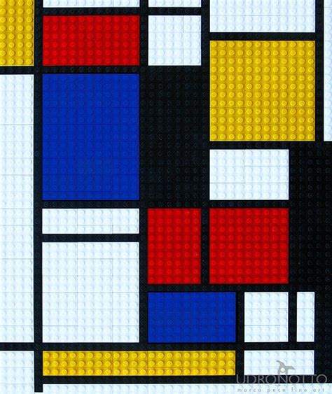 Copia Darte Lego Omaggio A Piet Mondrian Mondrian Art Mondrian