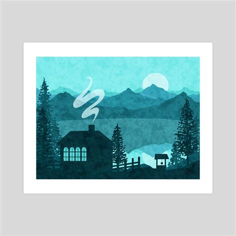 Well House Landscape Painting, an art print by Marissa Randell - INPRNT