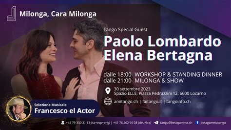 Tango Special Guest Paolo Lombardo Y Elena Bertagna Amitango