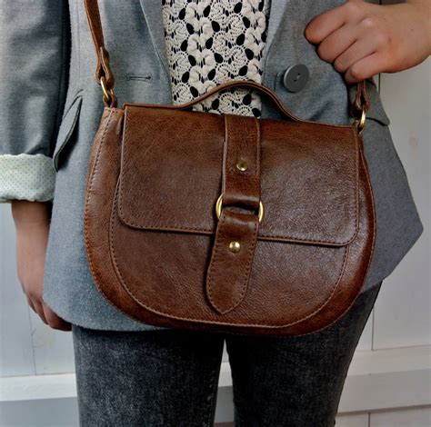 Handcrafted Brown Leather Saddle Bag By Debbie Macpherson Atelier