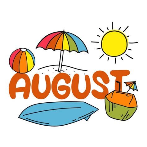 Free Summer August Clipart Template To Edit Online